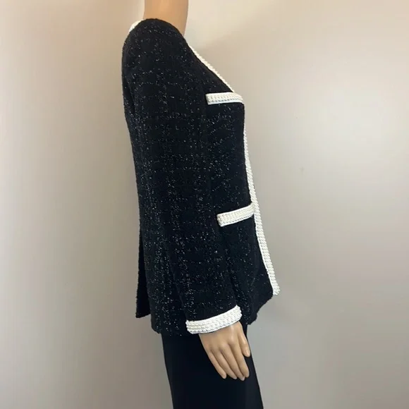 Veronica Beard Pearl Embellished Black Kemsley Jacket NWOT
